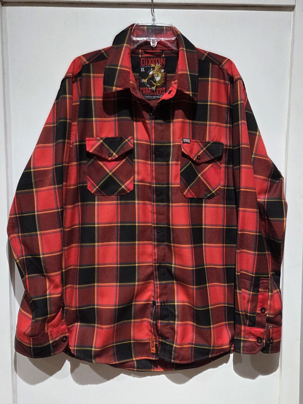 DIXXON Caballero Red and Black Plaid Snap-Down Workshirt